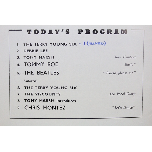 684 - Memorabilia - The Beatles / Chris Montez / Tommy Roe, original UK 1963 Tour Programme with ticket st... 