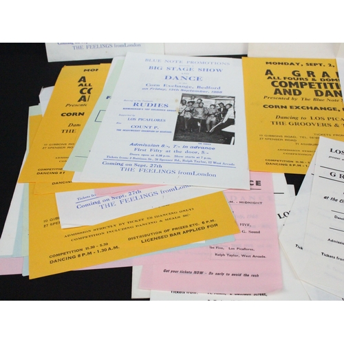 689 - Memorabilia - Approximately 40 1960’s flyers, posters and hand bills for gigs in Bedford, most from ... 