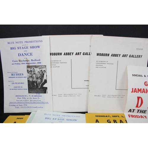 689 - Memorabilia - Approximately 40 1960’s flyers, posters and hand bills for gigs in Bedford, most from ... 