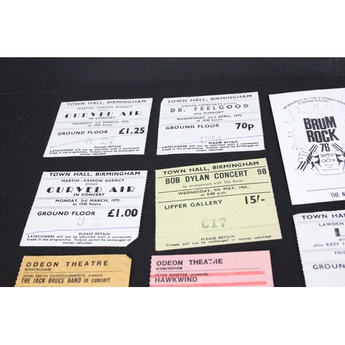 694 - Memorabilia - 22 original ticket stubs to include, Bob Dylan 1965, Love 1975, Hawkwind 1974, Magma 1... 