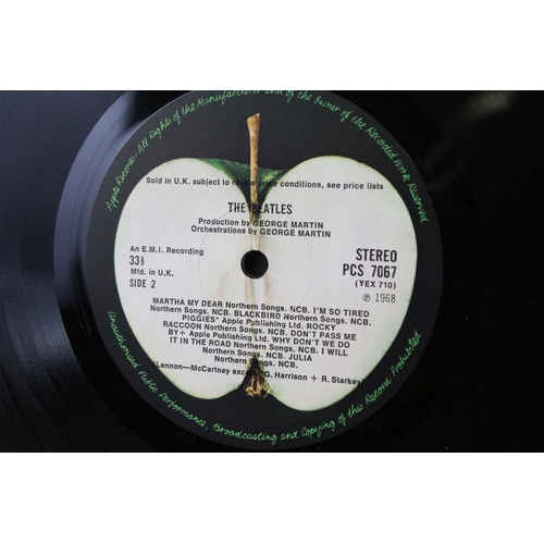 7 - Vinyl - The Beatles White Album (PCS 7067/8) No. 0401923, top opener, stereo, black inners, 3 photos... 