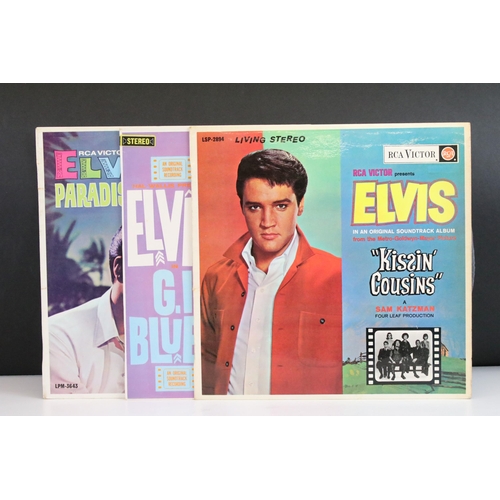 79 - Vinyl - Rock ’N’ Roll - 3 Elvis Presley original New Zealand pressing albums to include: Kissin’ Cou... 