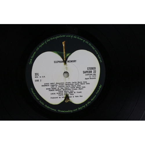 92 - Vinyl - 2 UK first pressing albums on Apple Records to include Elephant's Memory self titled (SAPCOR... 