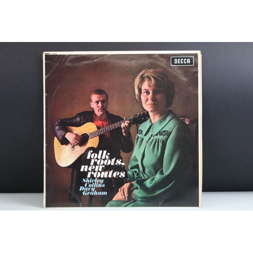 95 - Vinyl - Shirley Collins & Davy Graham – Folk Roots, New Routes LP on Decca LK 4652. Vg+