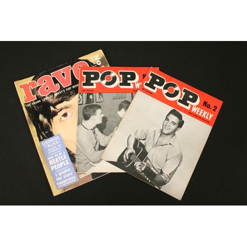 697 - Memorabila - 20 mainly 1960’s Pop magazines to include: Pop Weekly (numbers 1, 2, 3, 4, 5, 6, 25), 5... 