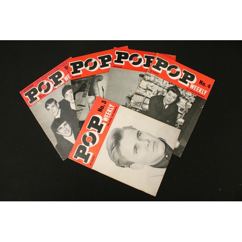 697 - Memorabila - 20 mainly 1960’s Pop magazines to include: Pop Weekly (numbers 1, 2, 3, 4, 5, 6, 25), 5... 