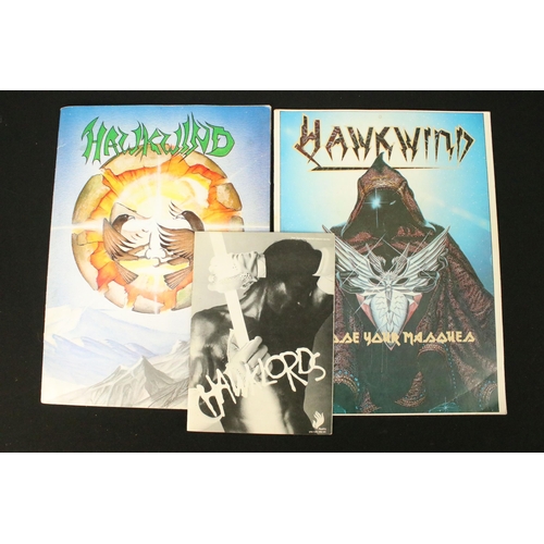 707 - Memorabilia - 5 Hawkwind / Hawklord programmes and 2 tickets. Vg+