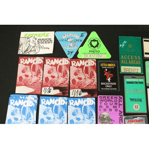 709 - Memorabilia - Collection of rock and metal tour laminates, passes & tickets. Bands include Iron Maid... 