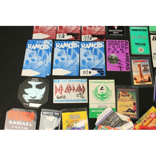 709 - Memorabilia - Collection of rock and metal tour laminates, passes & tickets. Bands include Iron Maid... 