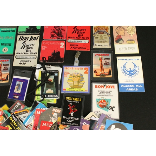 709 - Memorabilia - Collection of rock and metal tour laminates, passes & tickets. Bands include Iron Maid... 