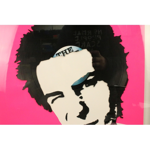 718 - Memorabilia - Framed & glazed Keith Haynes Vinyl Icon Series 'Sid' portrait of Sid Vicious ltd editi... 