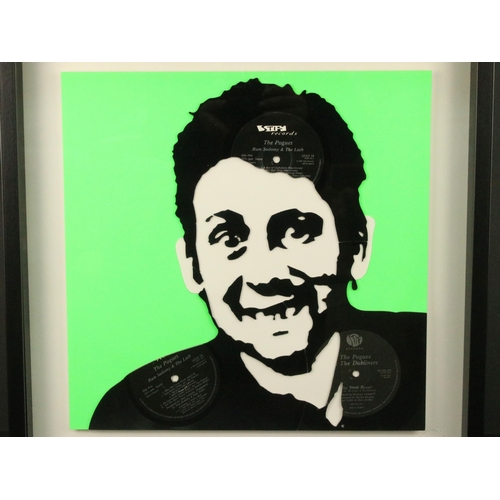 719 - Memorabilia - Framed & glazed Keith Haynes Vinyl Icon Series Shane MacGowan portrait ltd edition 1 o... 