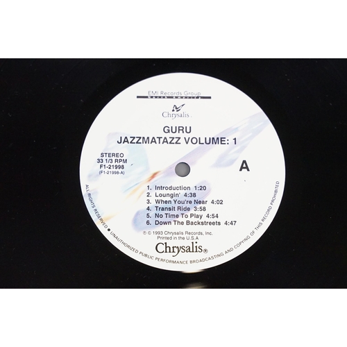 534 - Vinyl - 2 1990s pressing Acid Jazz LPs to include Guru Jazzmatazz (Volume 1) on Chrysalis F1-21998 V... 