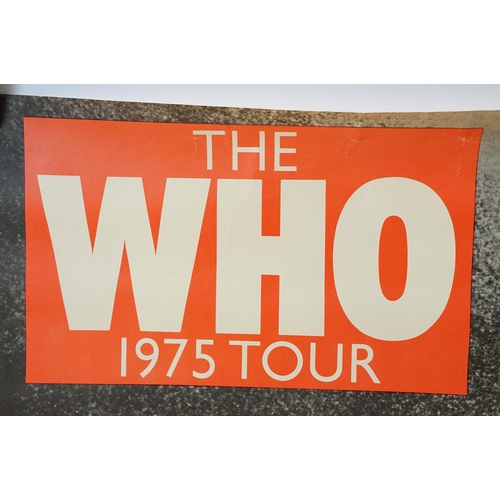 725 - Memorabilia - The Who 1975 tour poster designed by John Pasche. Rollec in Vg+ condition. Measures 23... 