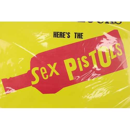 735 - Memorabilia - Original 2002 Absolut Pistols advertising poster with Sex Pistols Never Mind The Bollo... 