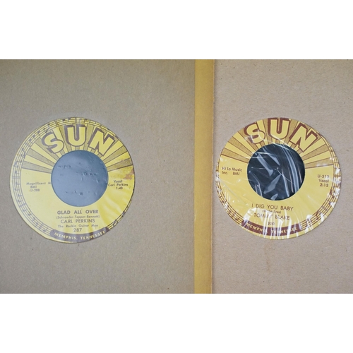 597 - Vinyl - 8 Rockabilly / Rock ’N’ Roll Sun Records 7” singles to include: Ray Harris – Greenback Dolla... 