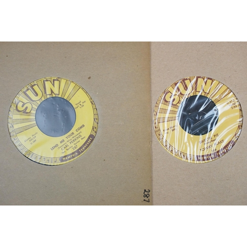 597 - Vinyl - 8 Rockabilly / Rock ’N’ Roll Sun Records 7” singles to include: Ray Harris – Greenback Dolla... 