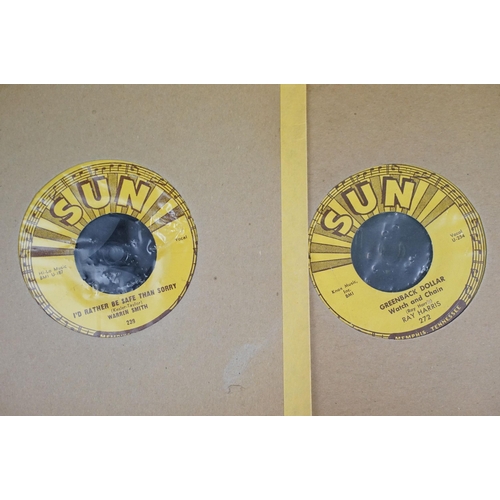 597 - Vinyl - 8 Rockabilly / Rock ’N’ Roll Sun Records 7” singles to include: Ray Harris – Greenback Dolla... 