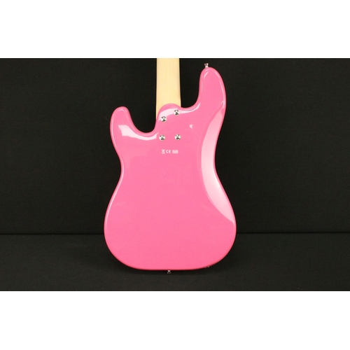 745 - Guitar - Gear4Music electric bass guitar in pink