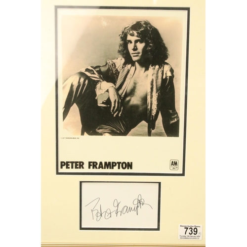 739 - Memorabilia - 5 framed and glazed presentations each containing signature / autograph to include Pet... 