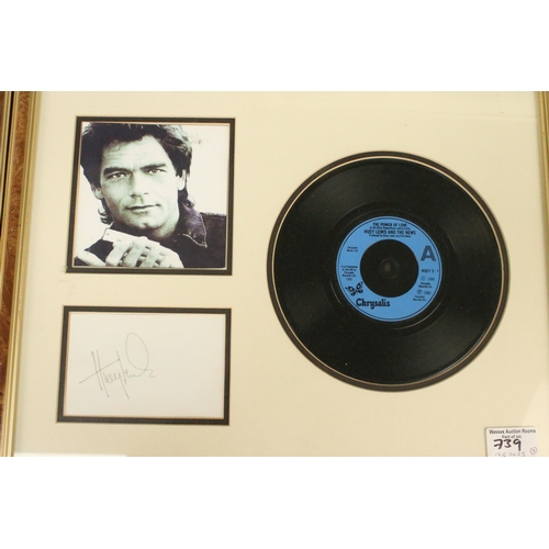 739 - Memorabilia - 5 framed and glazed presentations each containing signature / autograph to include Pet... 