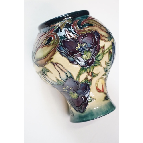 23 - Moorcroft Simeon pattern vase by Philip Gibson 1999, approx. H 20cm, makers mark to base, together w... 