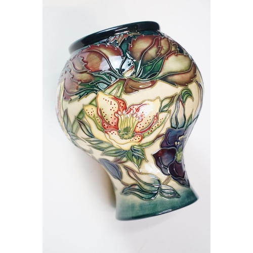 23 - Moorcroft Simeon pattern vase by Philip Gibson 1999, approx. H 20cm, makers mark to base, together w... 