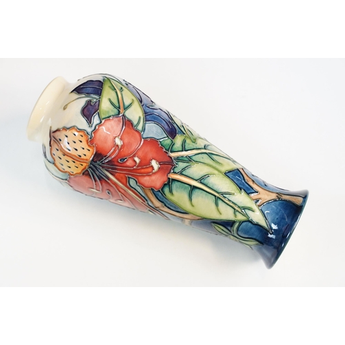 23 - Moorcroft Simeon pattern vase by Philip Gibson 1999, approx. H 20cm, makers mark to base, together w... 