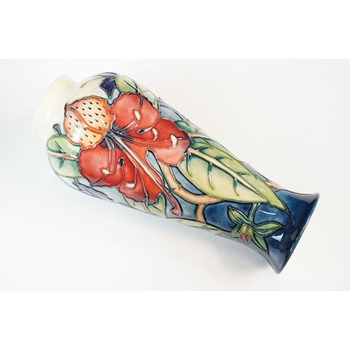 23 - Moorcroft Simeon pattern vase by Philip Gibson 1999, approx. H 20cm, makers mark to base, together w... 