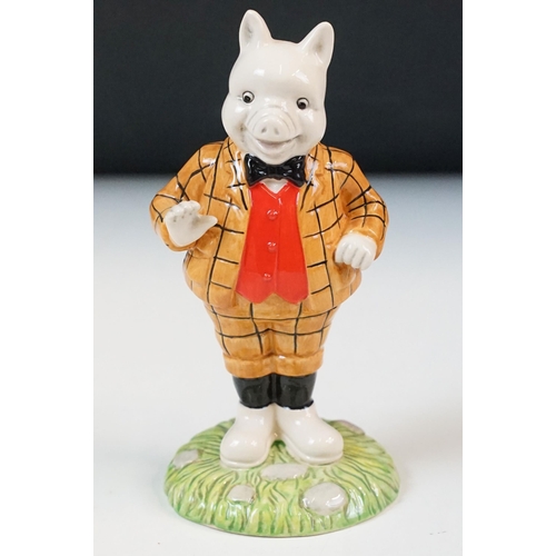 29 - Royal Doulton Rupert bear figurines, boxed, to include Bill Badger, Podgy Pig, Looking like Robin Ho... 