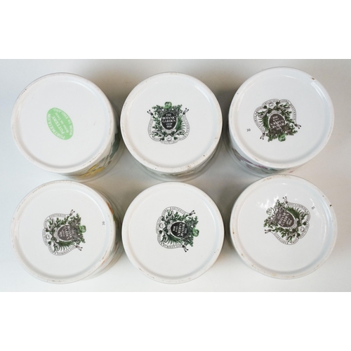 35 - Portmeirion, The Botanic Garden, six plates, 21cm diameter and six open small bowls, 8cm diameter