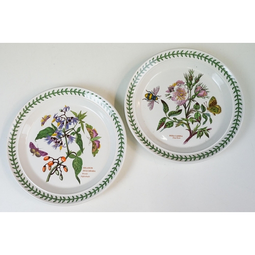 35 - Portmeirion, The Botanic Garden, six plates, 21cm diameter and six open small bowls, 8cm diameter