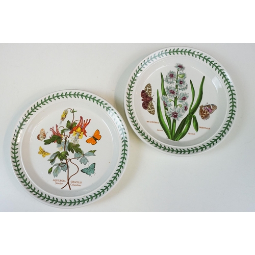 35 - Portmeirion, The Botanic Garden, six plates, 21cm diameter and six open small bowls, 8cm diameter