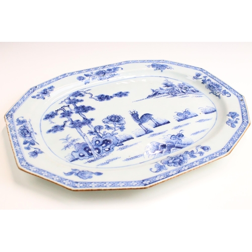 5 - 18th century Chinese blue and white dishes to include a floral gilt edged plate with markings to bac... 