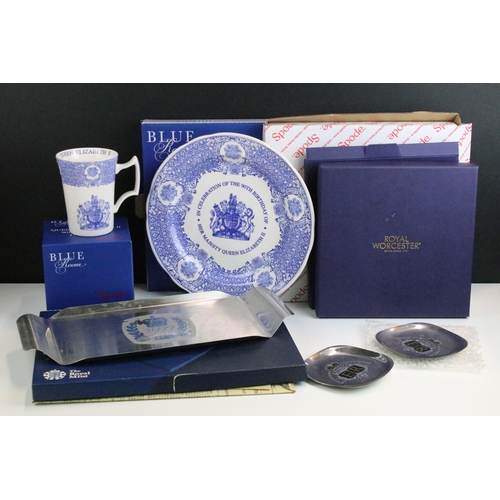 63 - Royal memorabilia to include Royal Worcester Queen Elizabeth 90th birthday and diamond jubilee plate... 