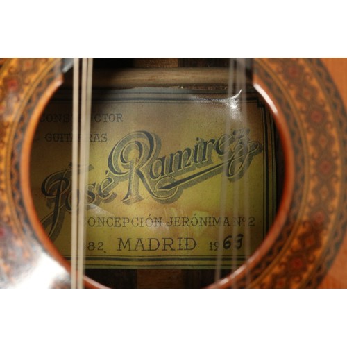 753 - Guitar - Classical acoustic guitar. Label inside (as photographed) 'Jose Ramirez Concepcion Jeronima... 