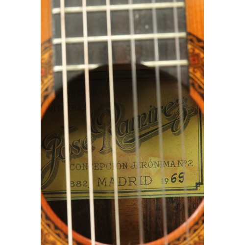 753 - Guitar - Classical acoustic guitar. Label inside (as photographed) 'Jose Ramirez Concepcion Jeronima... 