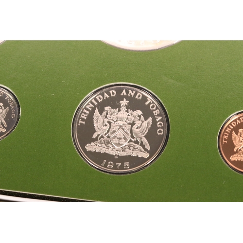 161 - A Franklin Mint 1974 Trinidad & Tobago 8 coin proof set, to include the sterling silver 10 dollar & ... 