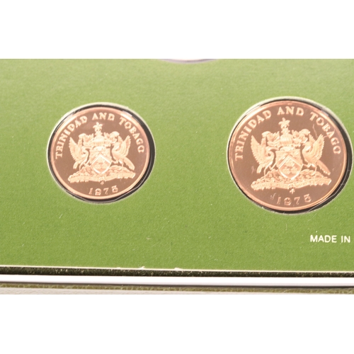 161 - A Franklin Mint 1974 Trinidad & Tobago 8 coin proof set, to include the sterling silver 10 dollar & ... 