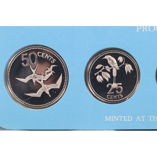 164 - A Franklin Mint 1974 Belize 8 coin proof set, all mounted within fitted display case and complete wi... 