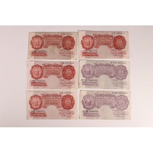 114 - A collection of British pre decimal banknotes together with a selection of British pre decimal coins... 