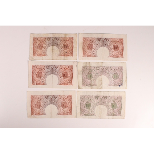 114 - A collection of British pre decimal banknotes together with a selection of British pre decimal coins... 