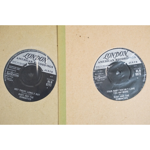 302 - Vinyl - Soul - 6 Ruby And The Romantics original UK 1st pressing 7” singles on London Records. Condi... 