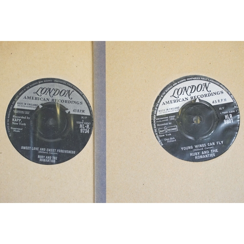 302 - Vinyl - Soul - 6 Ruby And The Romantics original UK 1st pressing 7” singles on London Records. Condi... 