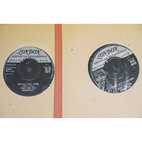 302 - Vinyl - Soul - 6 Ruby And The Romantics original UK 1st pressing 7” singles on London Records. Condi... 