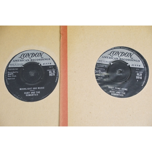 302 - Vinyl - Soul - 6 Ruby And The Romantics original UK 1st pressing 7” singles on London Records. Condi... 