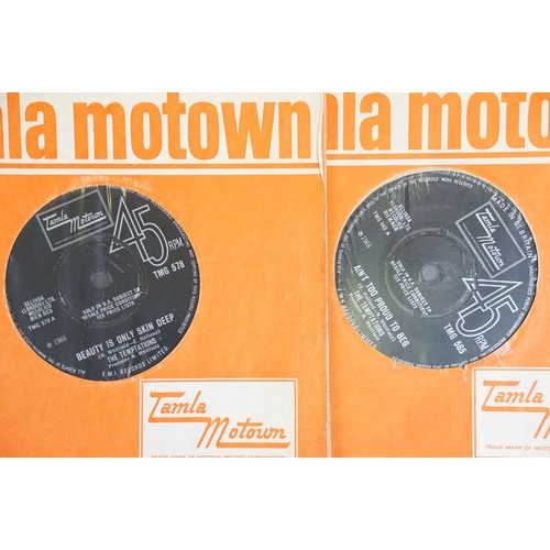 318 - Vinyl - Soul / Motown - 9 The Temptations UK 1st pressing 7” singles on Motown Records, including TM... 