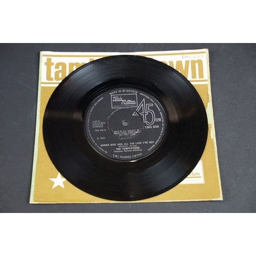 318 - Vinyl - Soul / Motown - 9 The Temptations UK 1st pressing 7” singles on Motown Records, including TM... 