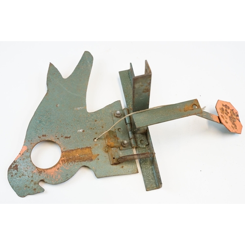 456 - Gamo bullet rocker target trap, metal pigeon shooting target and a Follows and Bate Ltd marmalade cu... 