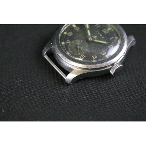 268 - Cyma: A World War II Military Wristwatch, signed Cyma, known by collectors as one of 